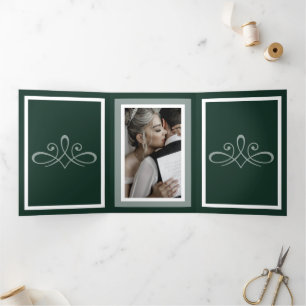 Emerald green Trifold Letter Fold Program