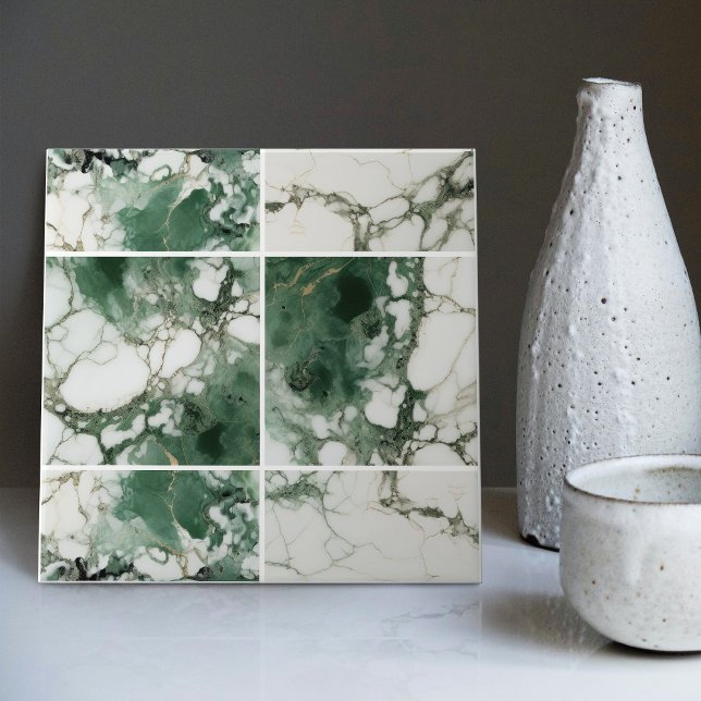 Emerald Green Wall Decor Modern Chic Mosaic Ceramic Tile (Creator Uploaded)