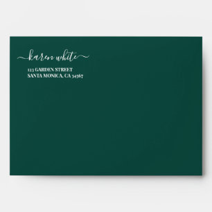 Emerald Green Wedding Envelope