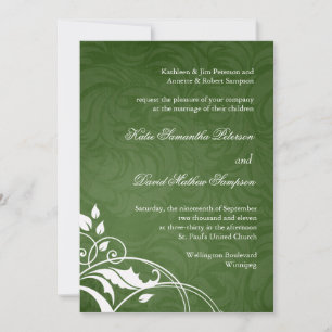 Emerald Green Wedding Invitation