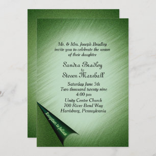 Emerald Green Wedding Invitation