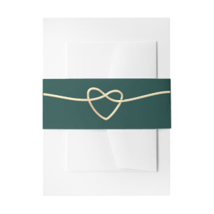 Emerald Green Wedding Invitation Belly Band