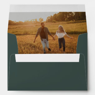 Emerald Green Wedding Invitation Return Address Envelope