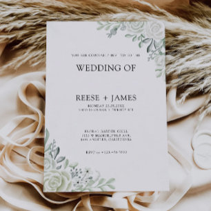 Emerald Green Wedding Invites Template