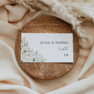Emerald Green Wedding Place Cards Template