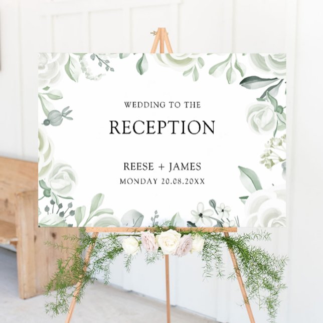 Emerald Green Wedding Reception Welcome Sign (Emerald Green Wedding Reception Welcome Sign)