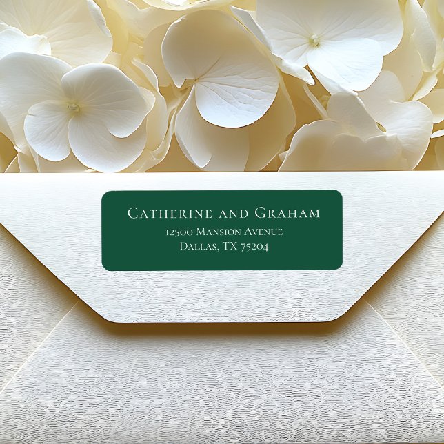 Emerald Green Wedding Return Address Label (Creator Uploaded)