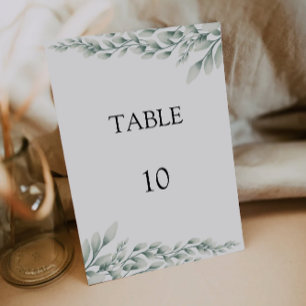 Emerald Green Wedding Table Cards Template