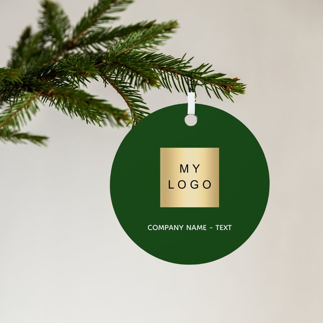 Emerald green white business company logo metal tree decoration (Creator Uploaded)