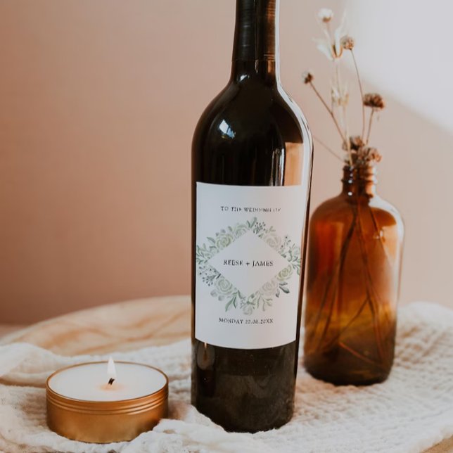 Emerald Green wine bottle label Template (Emerald Green wine bottle label Template)