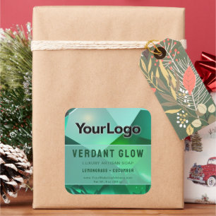 Emerald Green Xmas Luxury Elegant Product Label