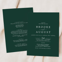 Emerald Greenery Coordinate All In One Wedding