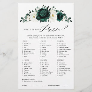 Emerald Greenery Eucalyptus  Bridal Shower Game