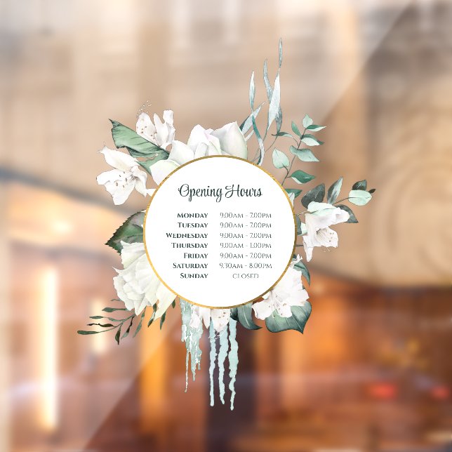 Emerald Greenery Gold Circle Opening Hours (Sheet 2)