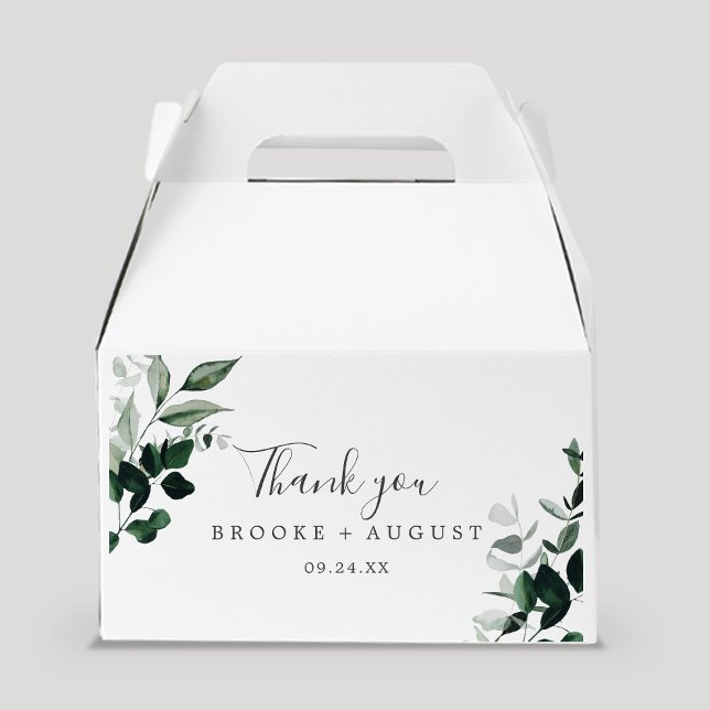 Emerald Greenery Thank You Favour Box (Creator Uploaded)