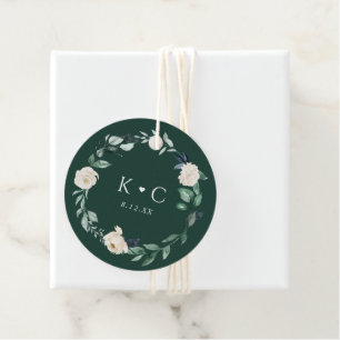 Emerald Greenery Wedding Elegant Favour Tags