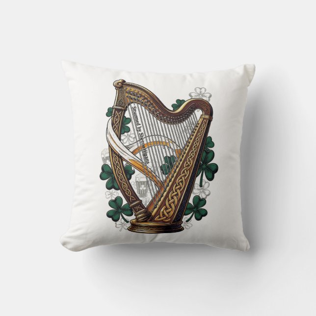 Emerald Harp Shenanigans T-Shirt  Cushion (Front)