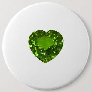 Emerald Heart Green Button