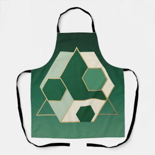 Emerald Hexagon Geometric Luxe Apron