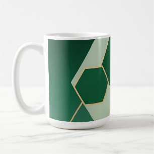 Emerald Hexagon Geometric Luxe Coffee Mug