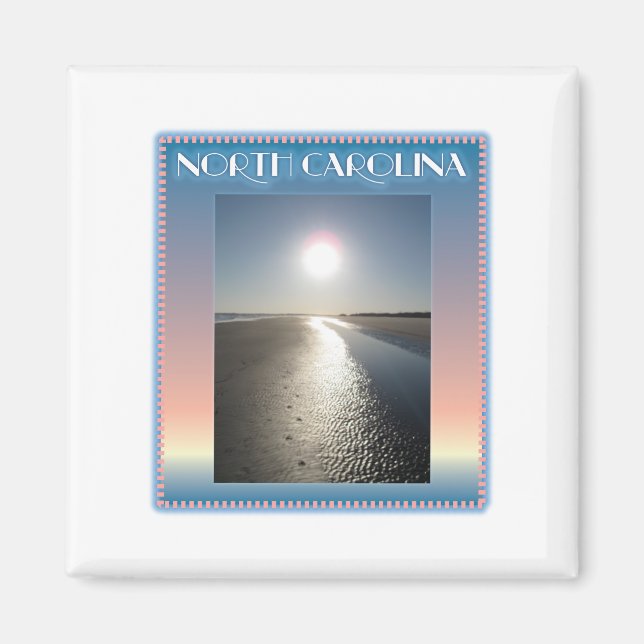 Emerald Isle Beach, NC at Sunset Magnet (Front)