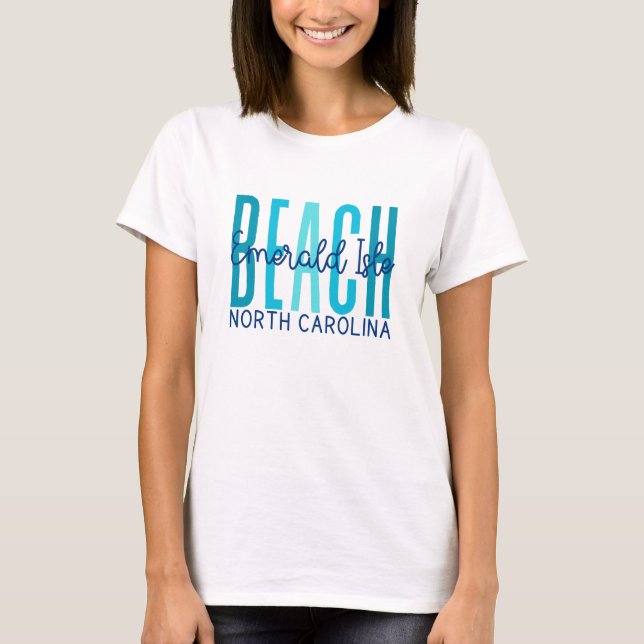 Emerald Isle Beach North Carolina (Ocean) T-Shirt (Front)
