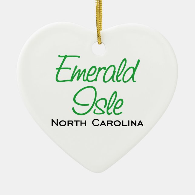 Emerald Isle, NC Ceramic Ornament (Front)