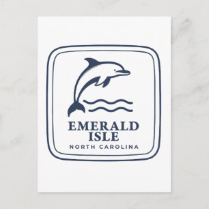 Emerald Isle North Carolina Dolphin Coastal Beach Postcard