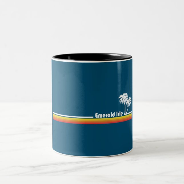 Emerald Isle North Carolina Two-Tone Coffee Mug (Center)