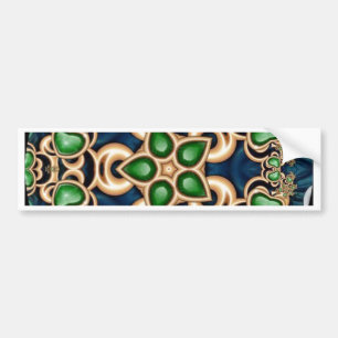 Emerald Jewels Kaleidoscope Bumper Sticker