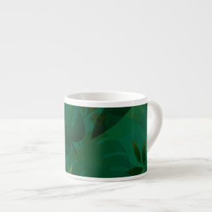 Emerald Jungle Exotic Mystic Tropical Leaves Espresso Cup