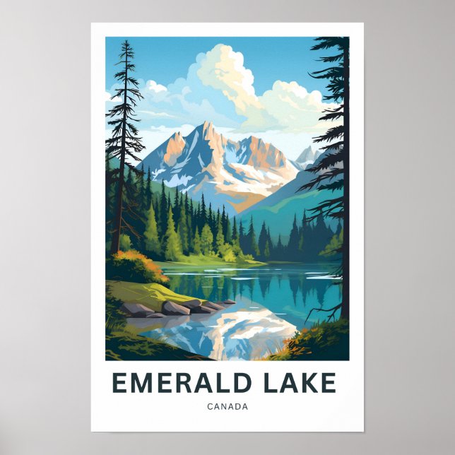 Emerald Lake Canada Travel Print (Front)