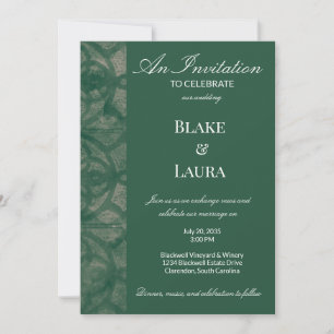 Emerald Lake Fall Muscadine Batik Custom Invitation