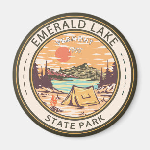 Emerald Lake State Park Vermont Badge Magnet