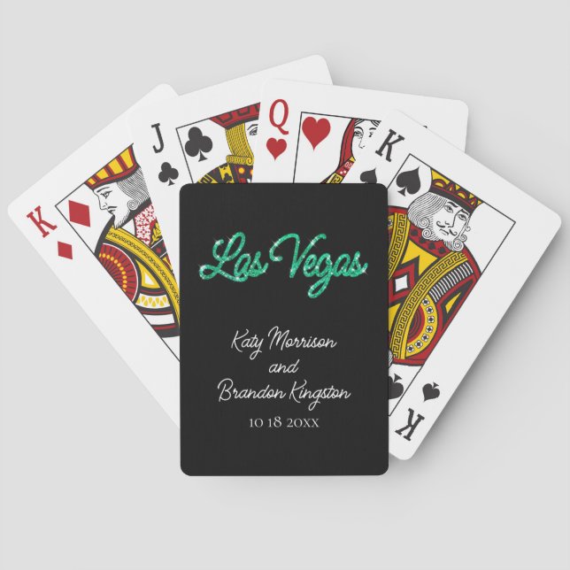 Emerald Las Vegas Sparkles Playing Cards (Back)