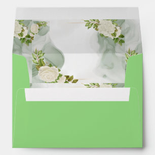 Emerald LIght green Return Address Envelope