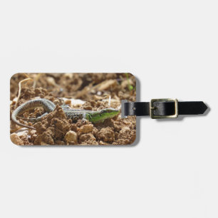 Emerald lizard Salamander in the earth Luggage Tag