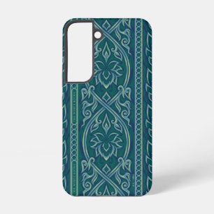 Emerald Lotus Tapestry Pattern - The White Lotus Samsung Galaxy Case