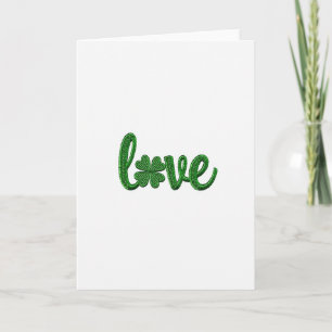 Emerald Love Clover Card
