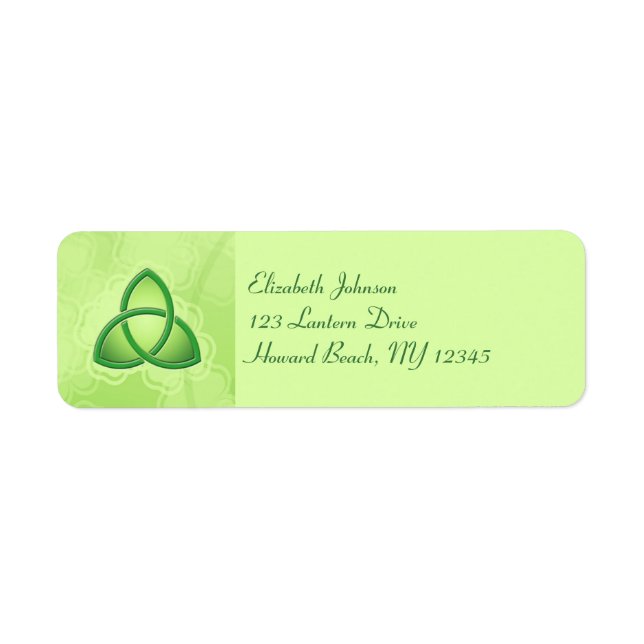 Emerald Love Knot Return Address Label (Front)
