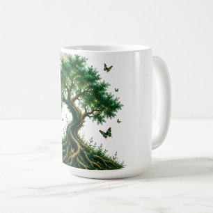 emerald magic tree latte mug