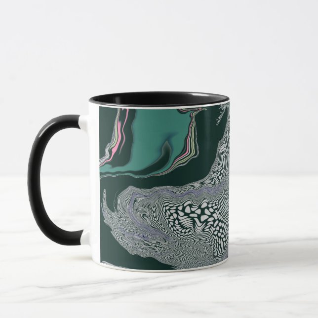 "Emerald Marble Flow" Mug (Left)