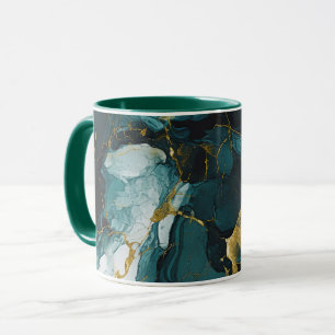Emerald Marble with Golden Veins Mug