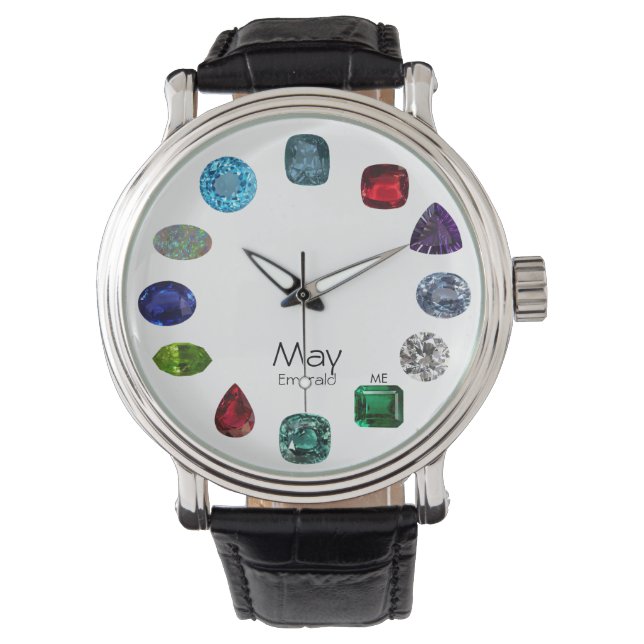 Emerald, May Birthstone Watch (Front)