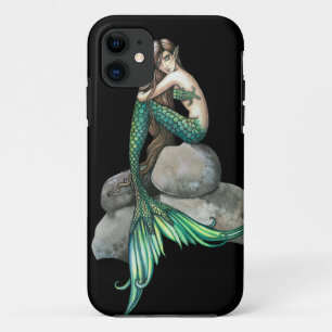 Emerald Mermaid Fantasy Art iPhone 11 Case