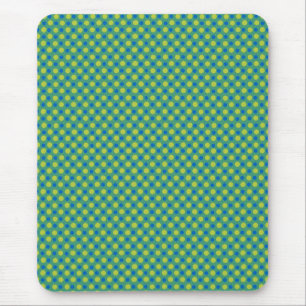 Emerald Mousepad, Blue and Green Polka Dots Mouse Pad