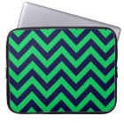 Emerald, Navy Blue Large Chevron ZigZag Pattern