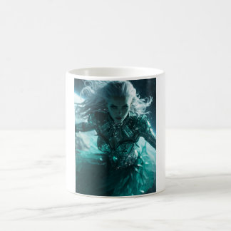 Emerald Nebula Queen – Cosmic Alien Armour  Coffee Mug