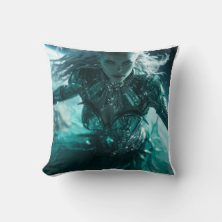 Emerald Nebula Queen – Cosmic Crystal Armour  Cushion