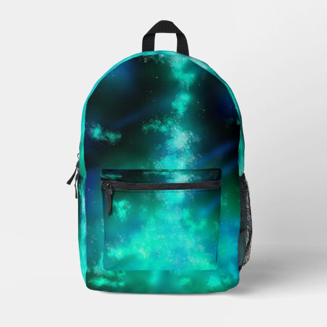 Emerald Night Sky  Printed Backpack (Front)